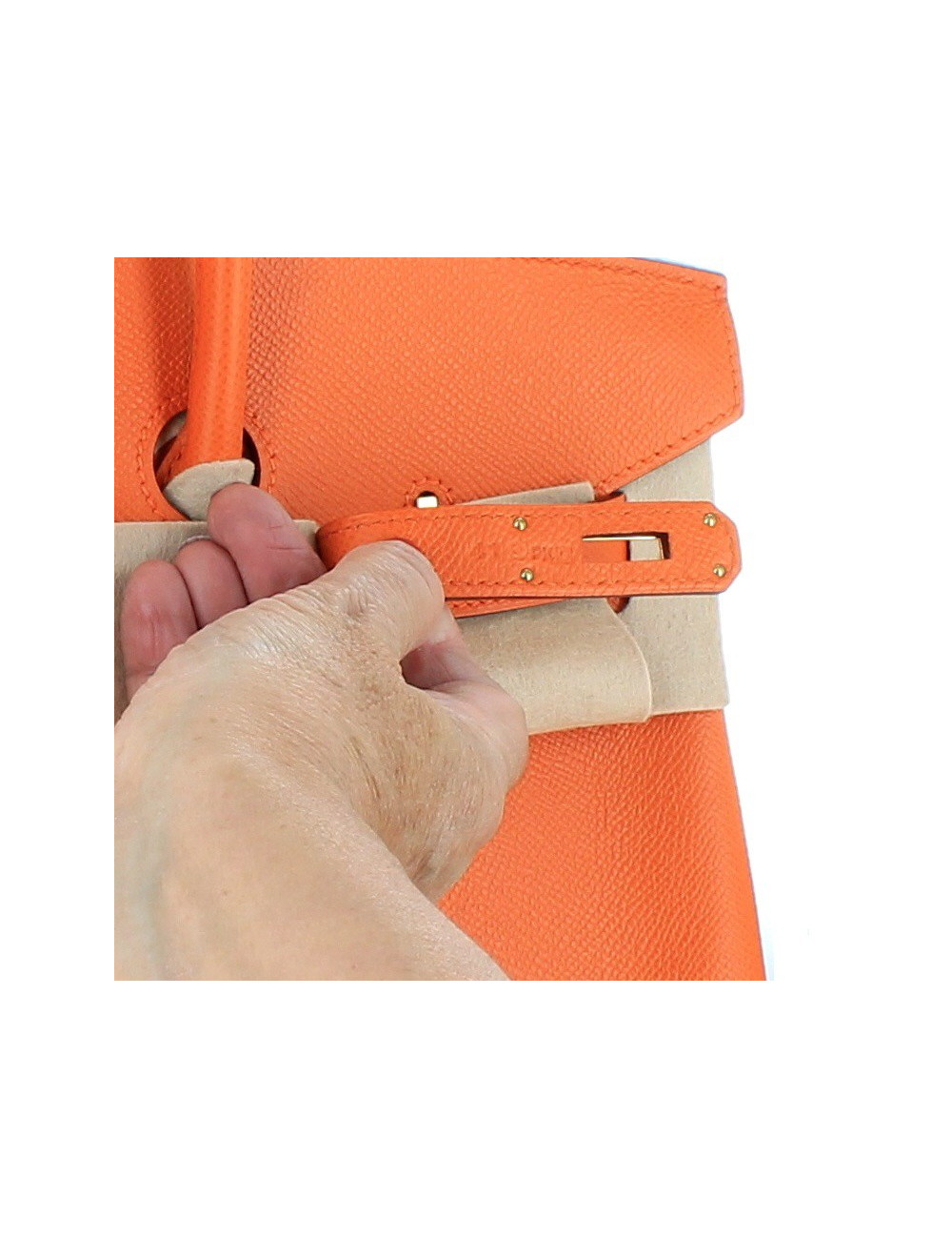 Birkin HERMES B35 orange epsom doré