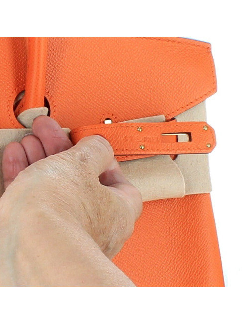Birkin HERMES B35 orange epsom doré