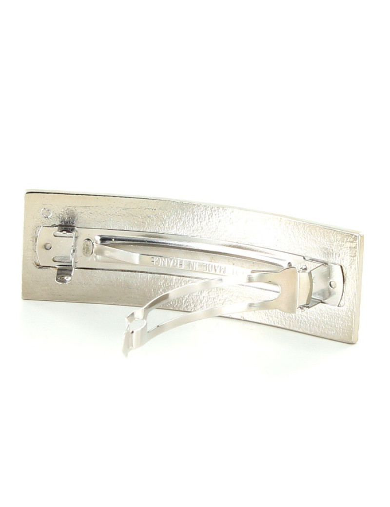 Barrette à cheveux CHANEL  métal argenté matelassée