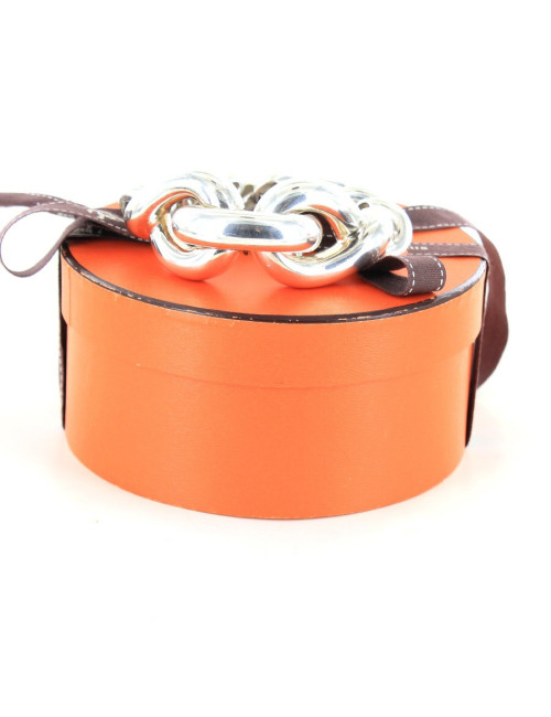 gourmette HERMES argent massif