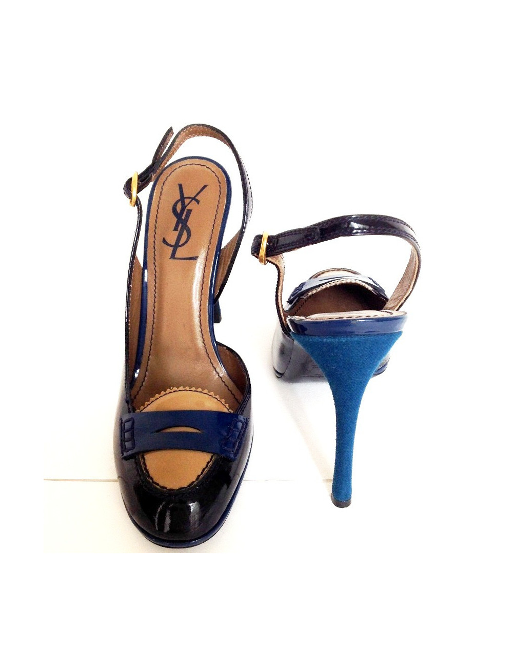 Escarpins YVES SAINT LAURENT T 38 tricolores 
