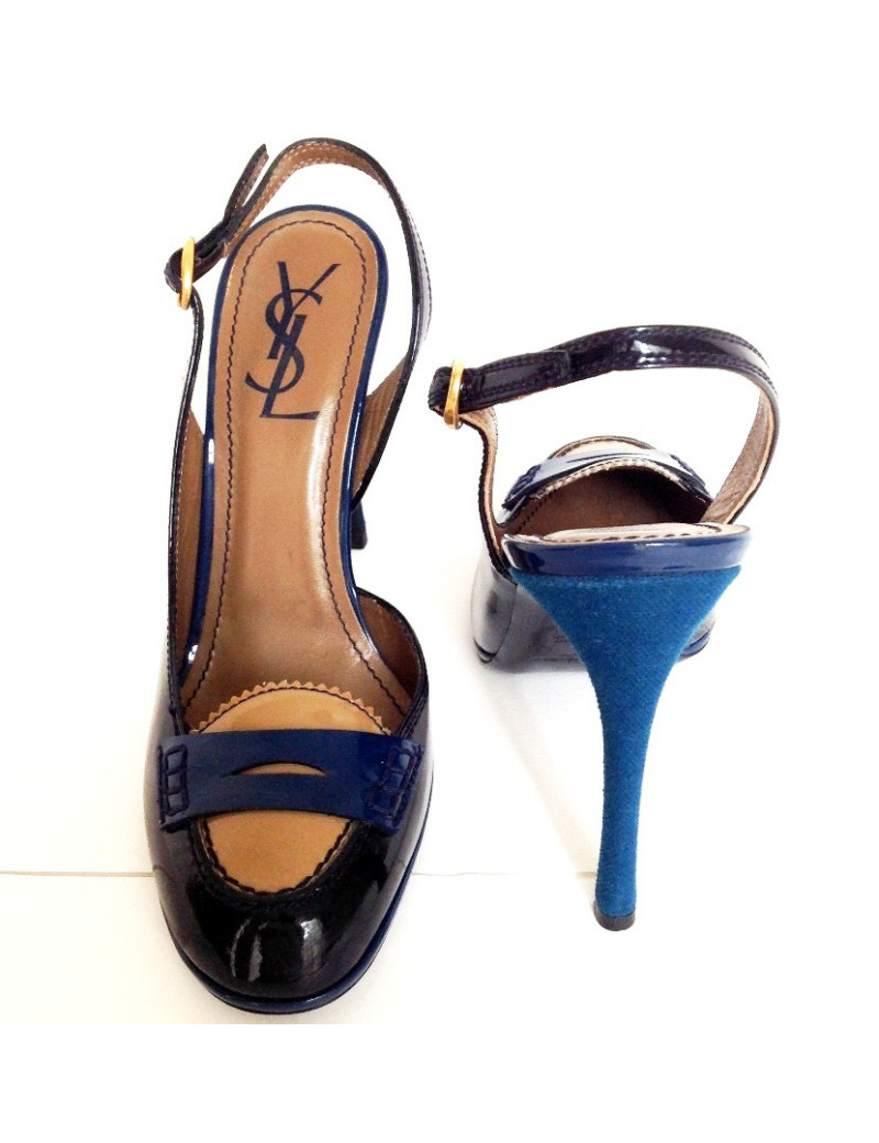 Escarpins YVES SAINT LAURENT T 38 tricolores 