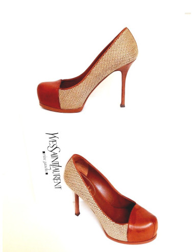 Shoes YSL t38 bi-material