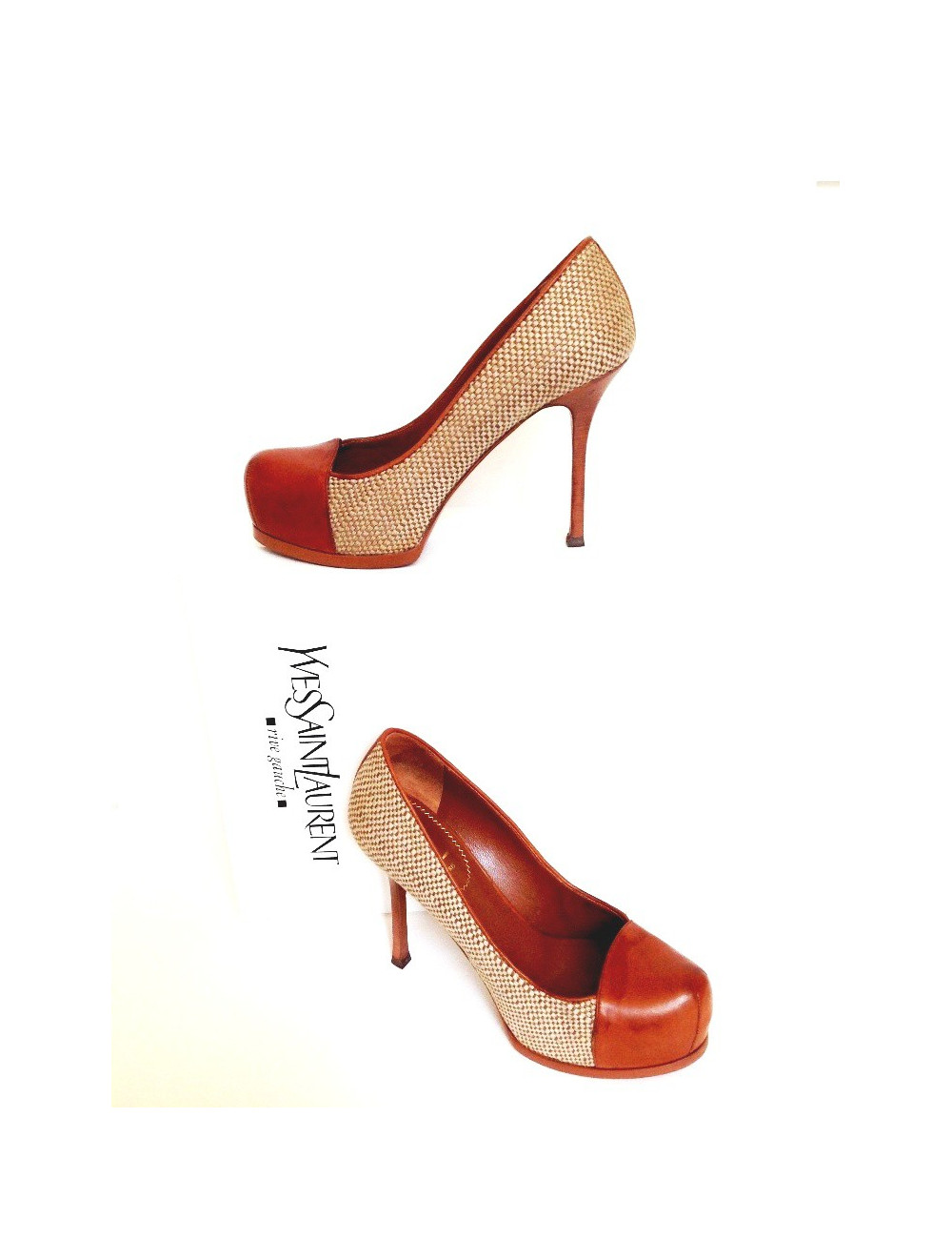 Escarpins YSL t38 bi-matière