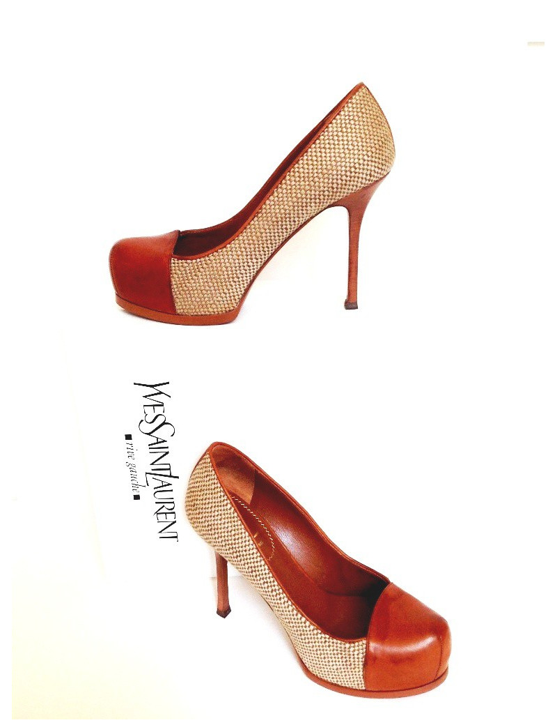 Escarpins YSL t38 bi-matière
