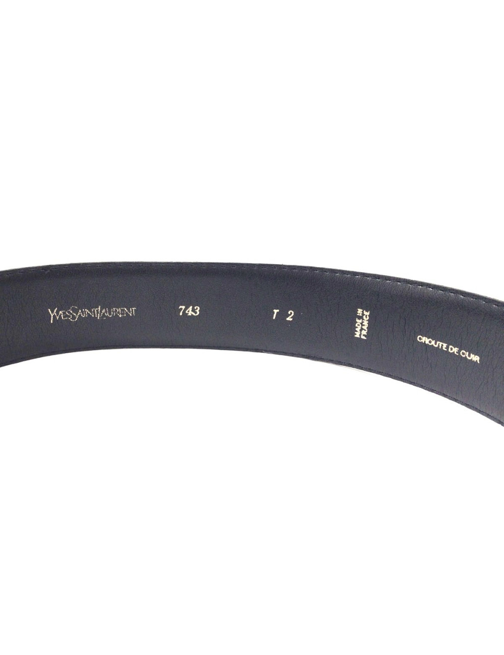 Belt 'Heart' Yves Saint Laurent black leather and gold metal