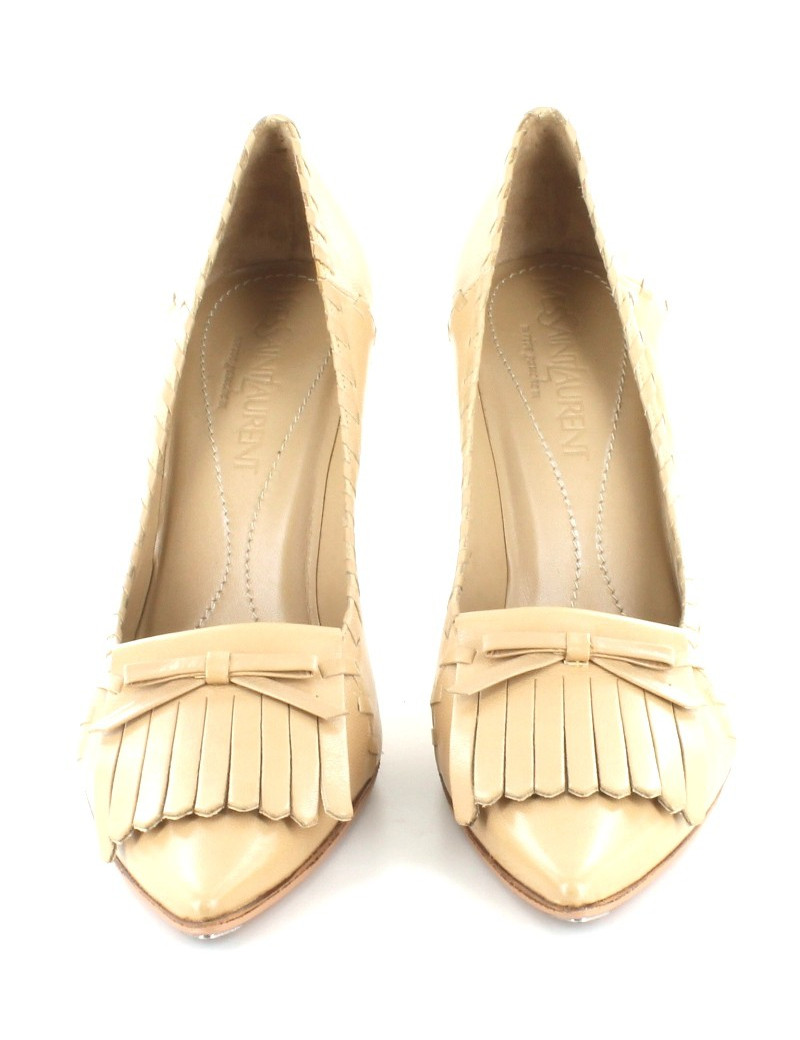 Escarpins YVES SAINT LAURENT cuir beige T 37,5