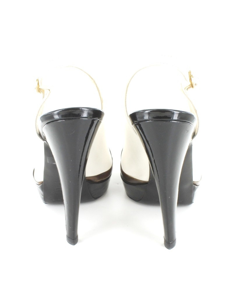 YVES SAINT LAURENT shoes in two-tone leather T 37.5