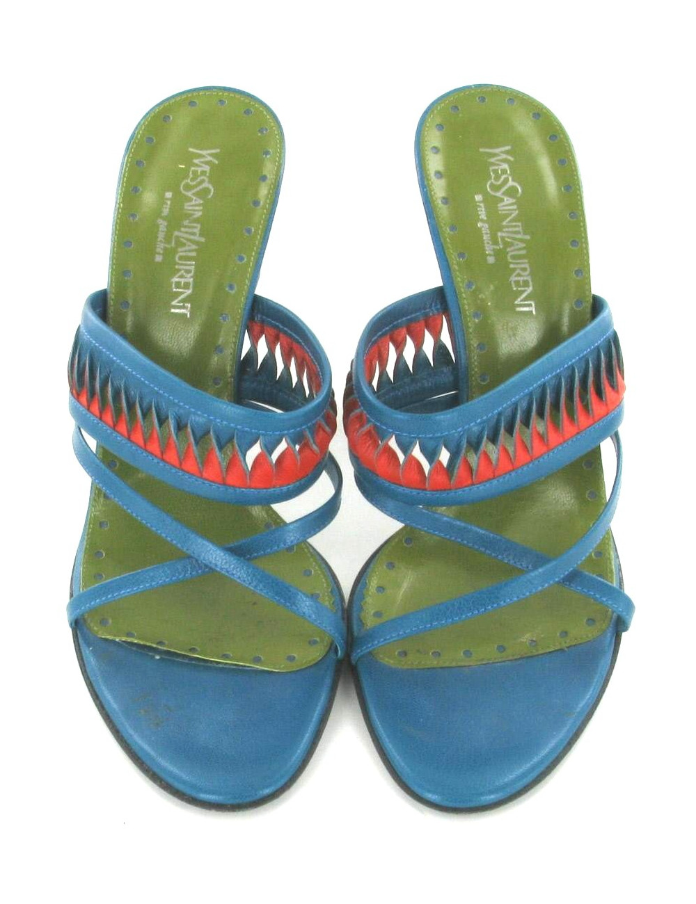 Sandales YVES SAINT LAURENT en cuir tressé T 38,5