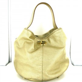 "Capri" YVES SAINT LAURENT Golden leather bucket bag