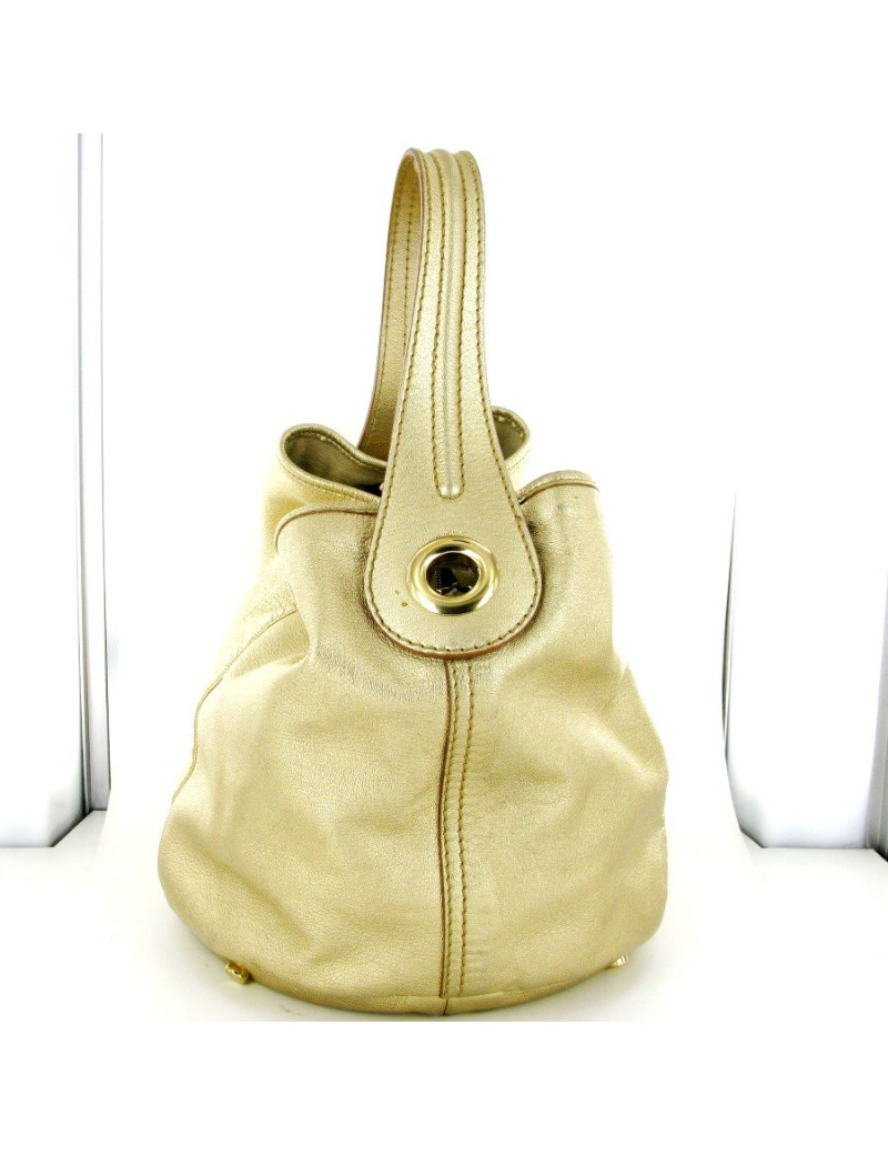 Sac seau "Capri"  YVES  SAINT LAURENT cuir doré