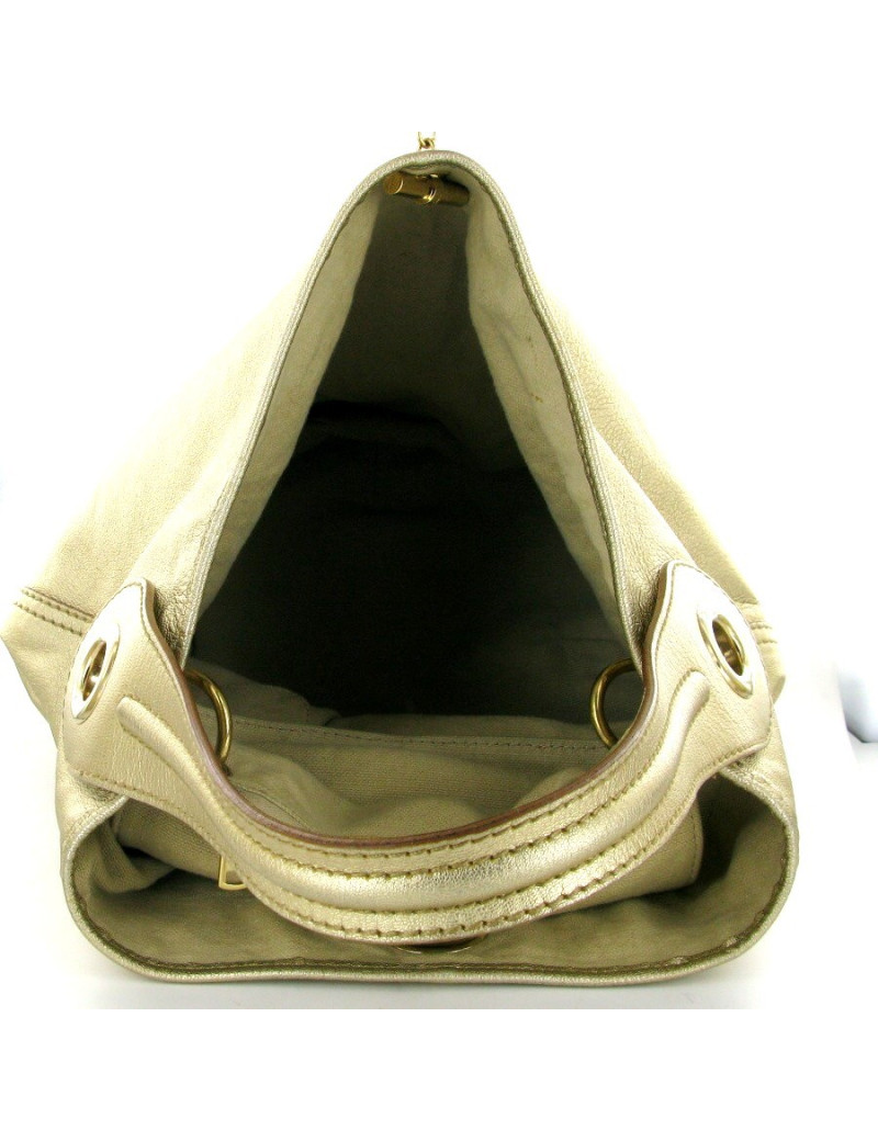 Sac seau "Capri"  YVES  SAINT LAURENT cuir doré