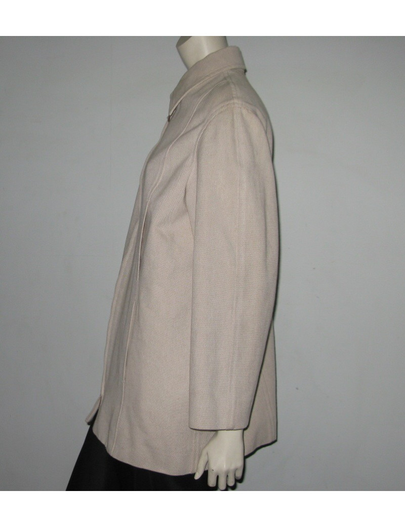 HERMES T 38 beige cotton jacket