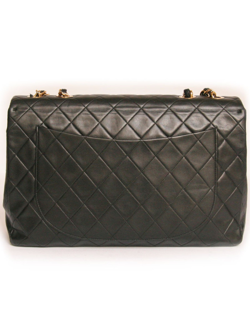 Maxi jumbo CHANEL matelassé noir vintage