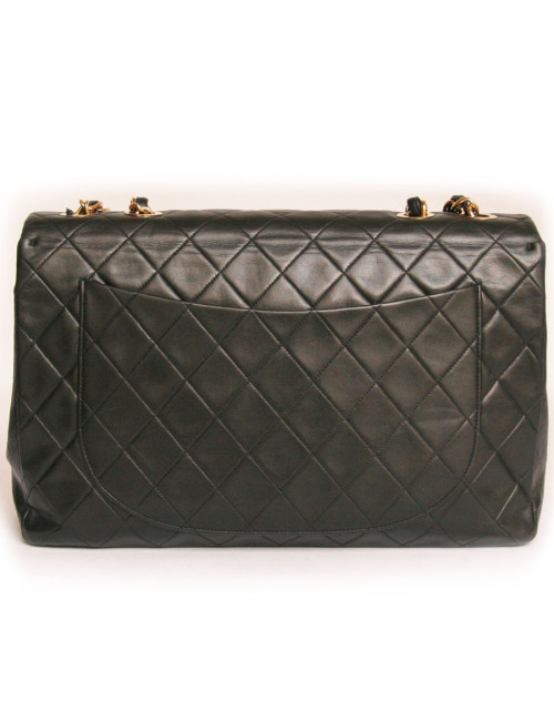 Maxi jumbo CHANEL matelassé noir vintage