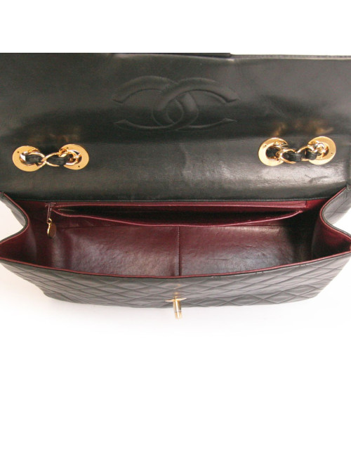 Maxi jumbo CHANEL matelassé noir vintage