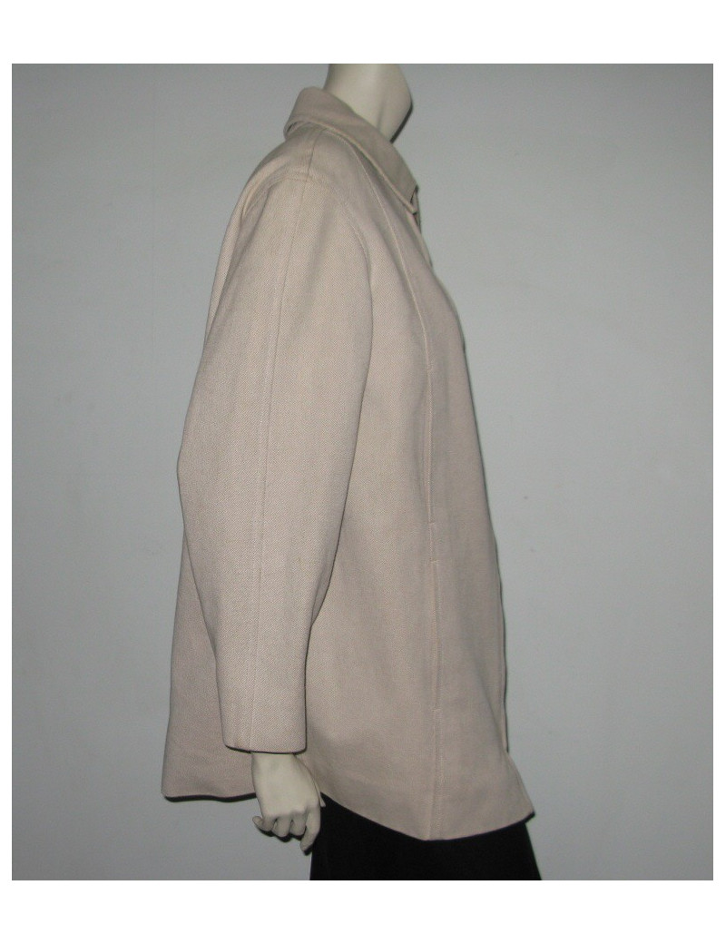 Manteau en coton beige HERMES