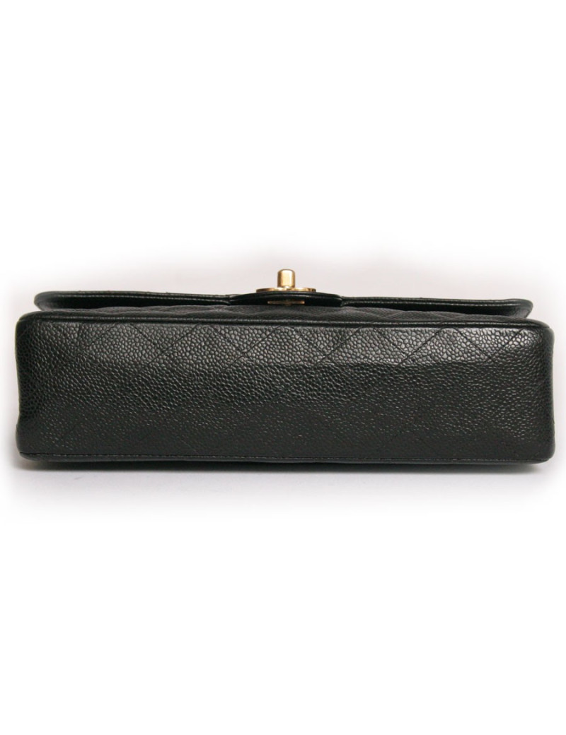 Sac timeless CHANEL veau grainé noir "caviar"