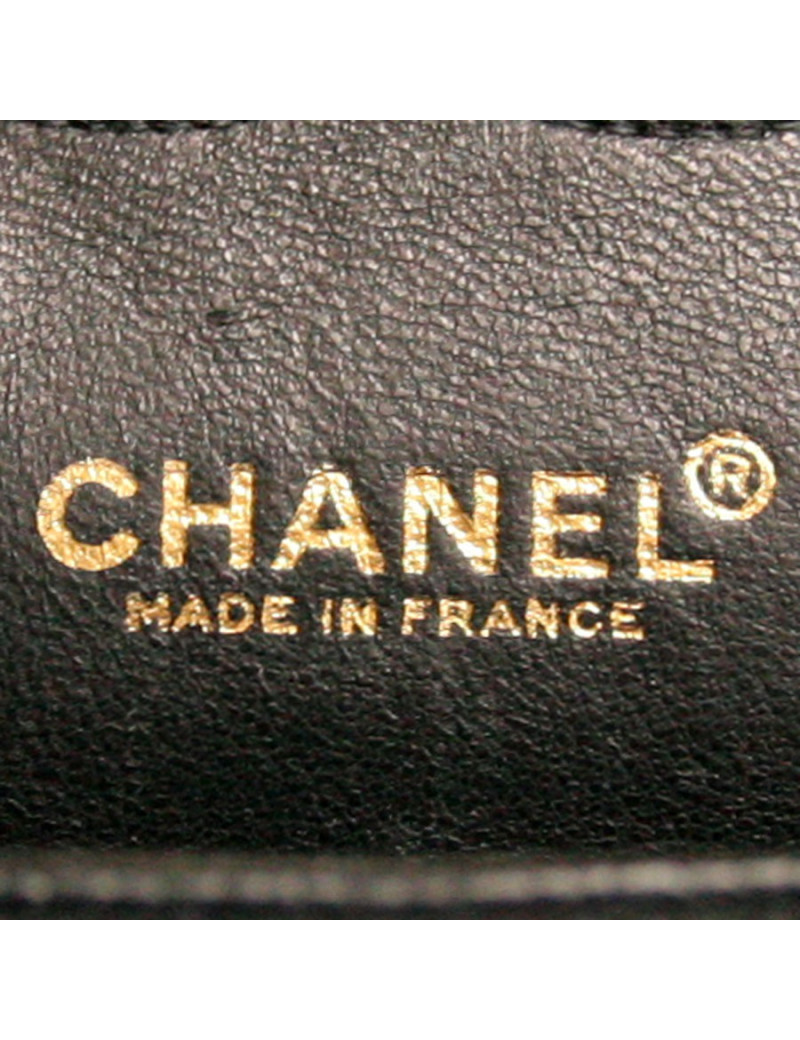 Sac timeless CHANEL veau grainé noir "caviar"