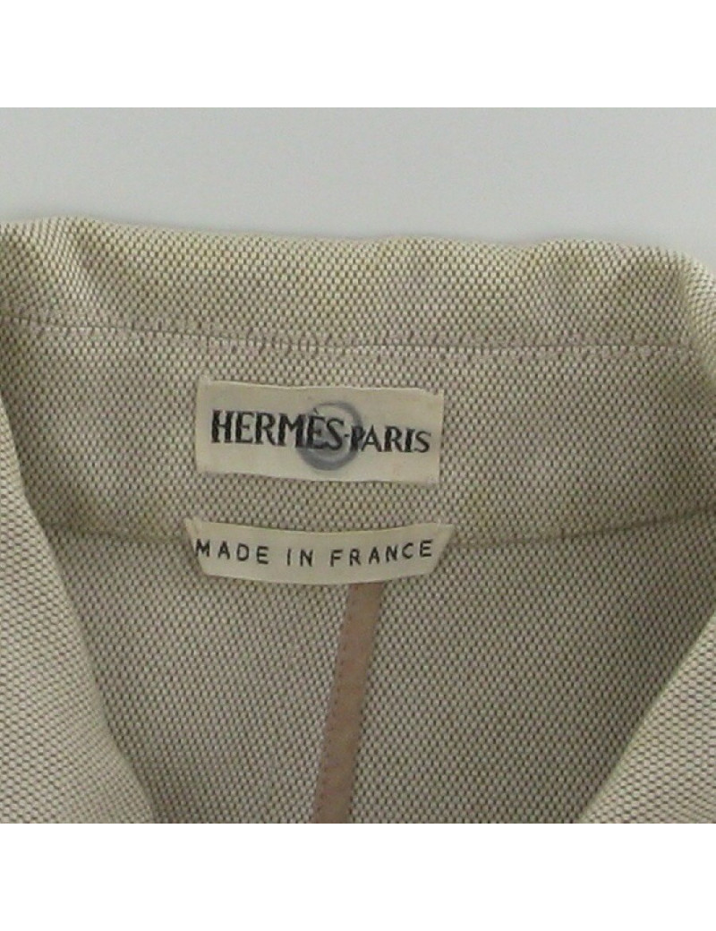 HERMES T 38 beige cotton jacket