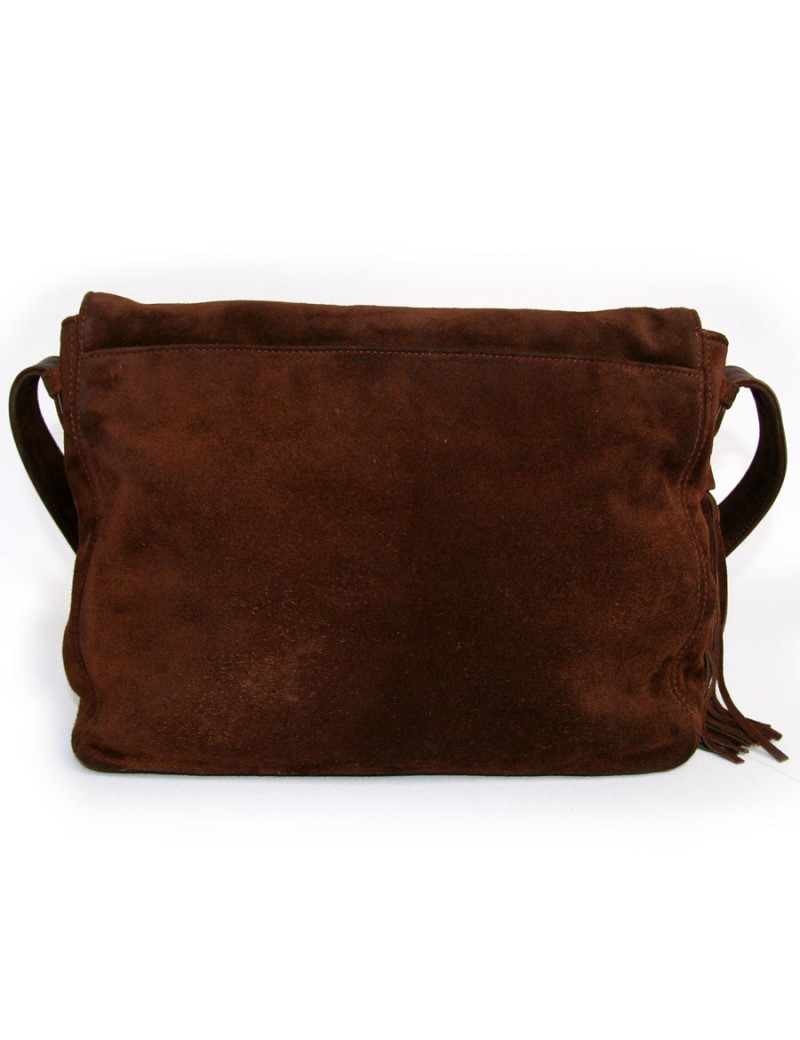 sac CHANEL, veau velours marron