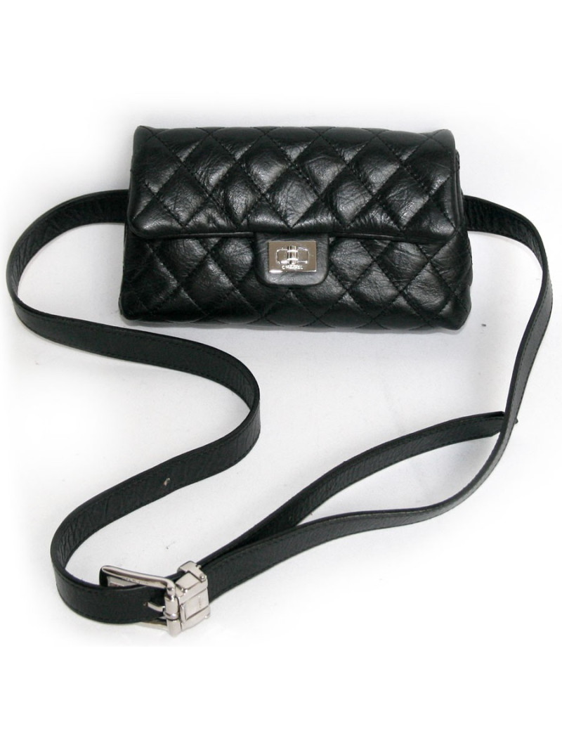 ceinture pochette CHANEL matelassée noire