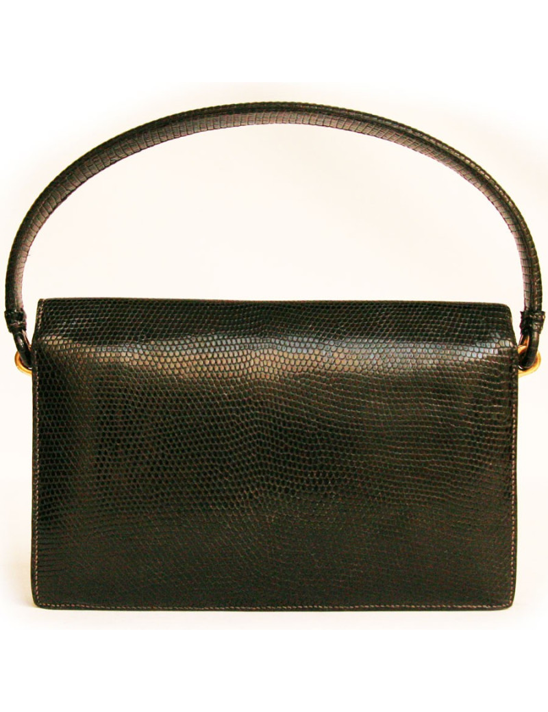 Sca HERMES noir en Lézard niloticus Vintage