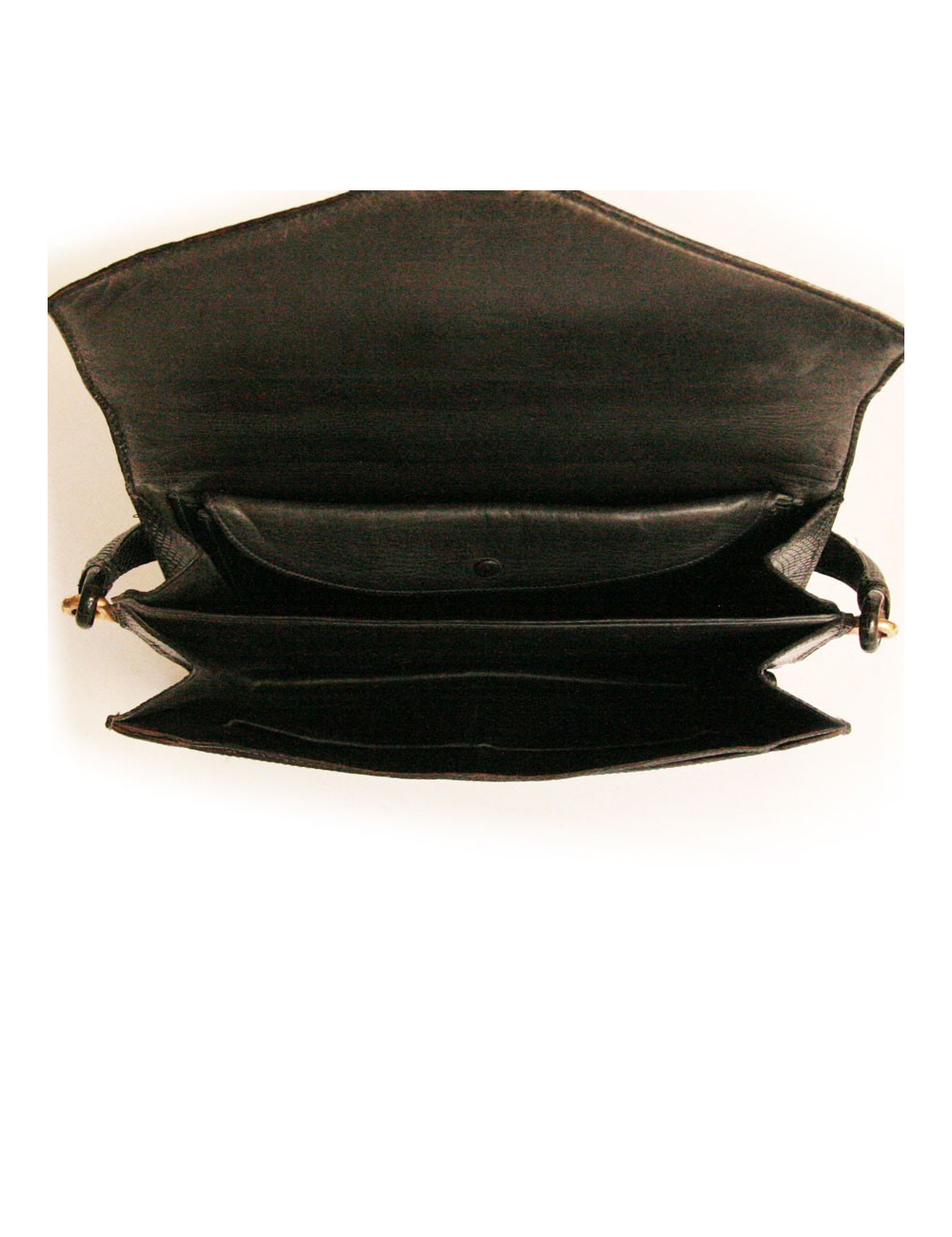 Sac HERMES noir en Lézard niloticus Vintage