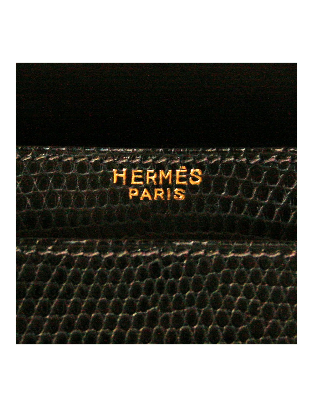 Sac HERMES noir en Lézard niloticus Vintage
