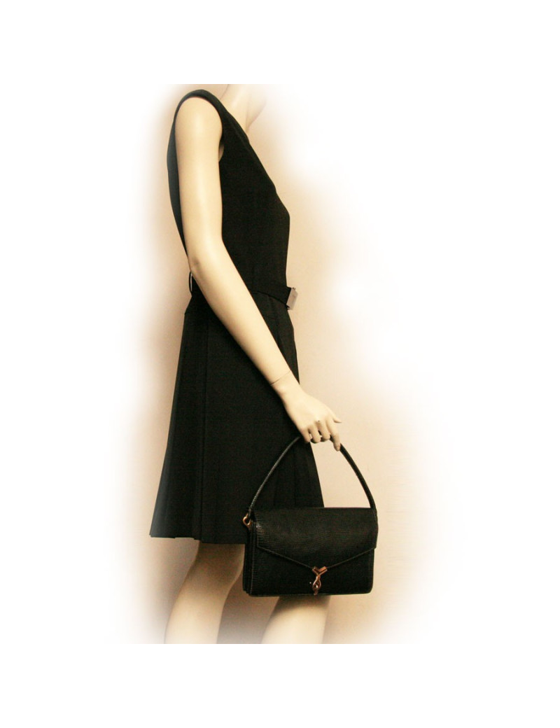 Sca HERMES noir en Lézard niloticus Vintage