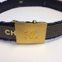 Blue and gold CHANEL belt