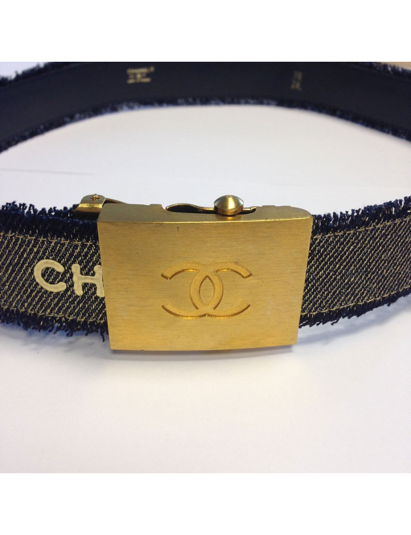 Ceinture CHANEL  bleue et dorée