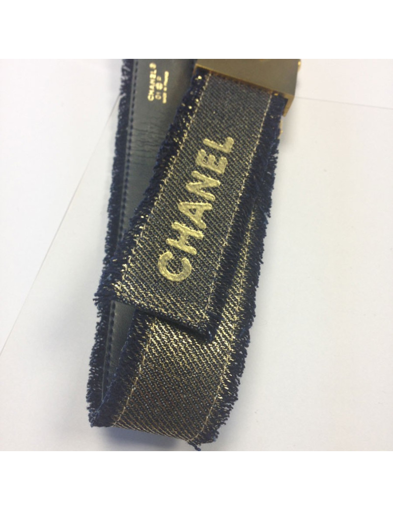 Ceinture CHANEL  bleue et dorée