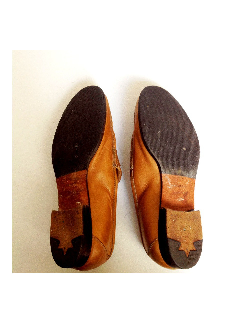 Moccasins HERMES T36.5 leather gold
