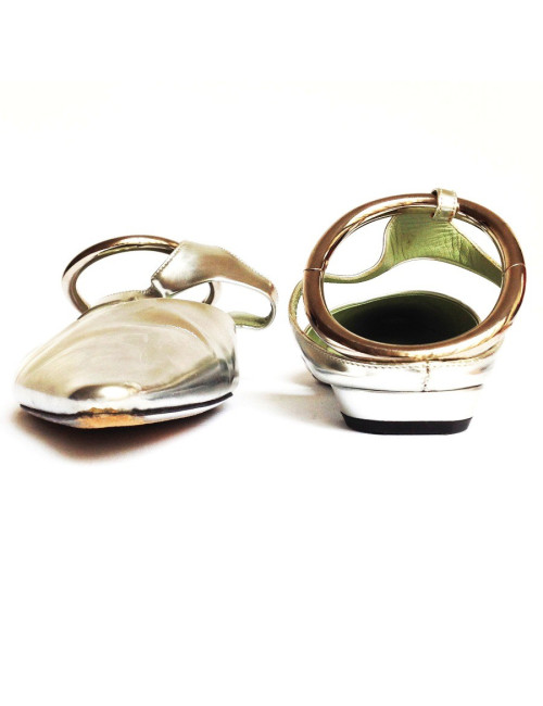 Flat shoes PRADA T37 silver