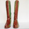 PRADA T 35 green python boots