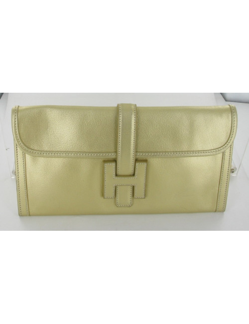 JIGE leather pouch gold HERMES