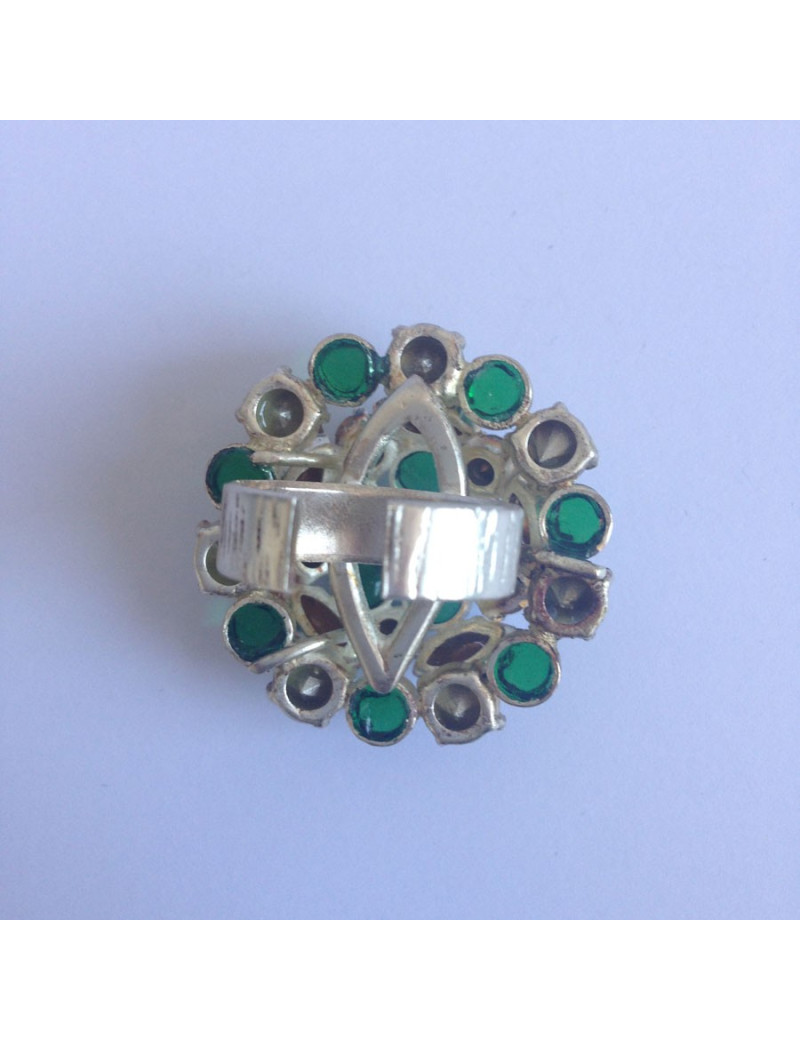 Ring flower MARGUERITE DE VALOIS in glass paste