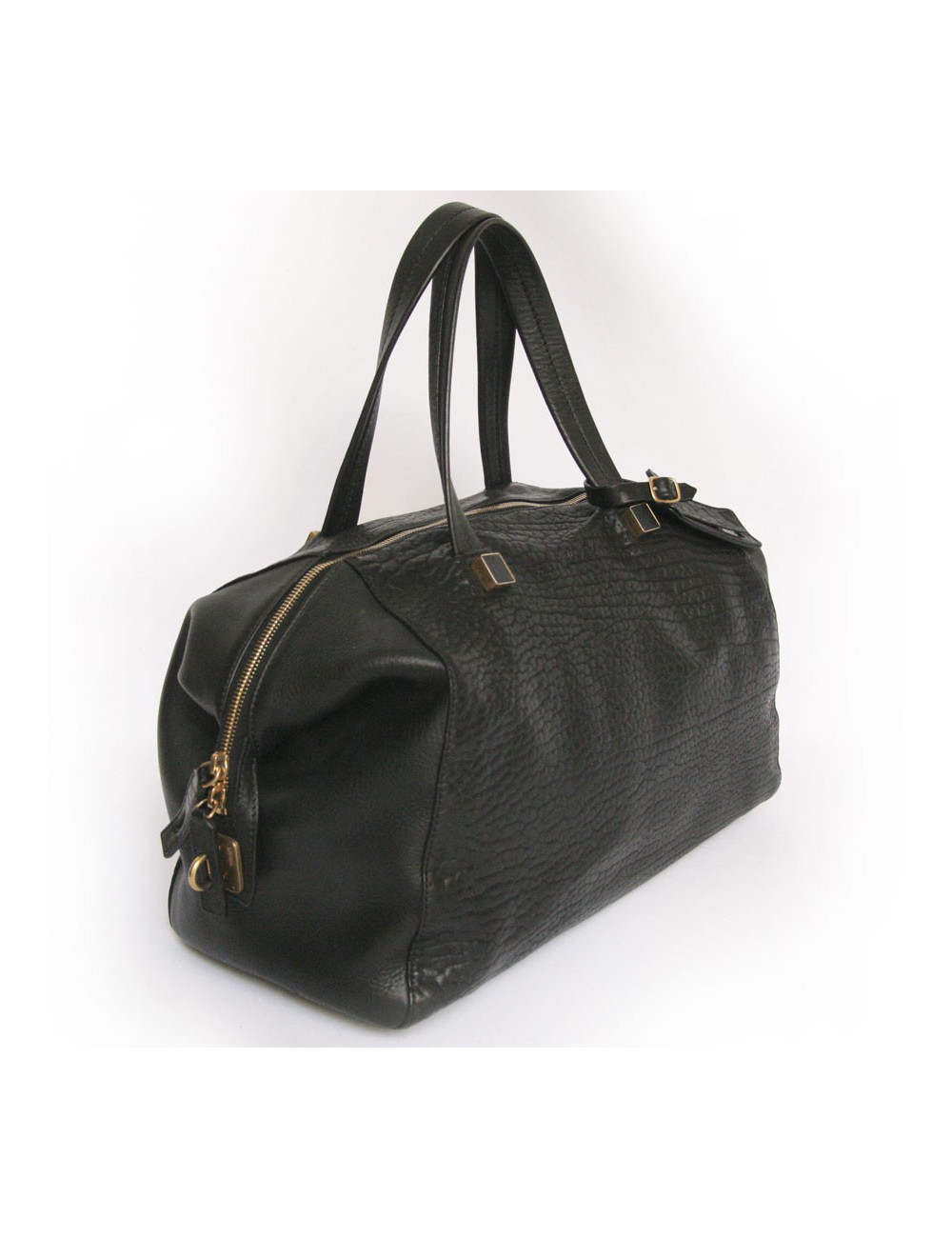 Sac Bowling  CÉLINE en cuir noir