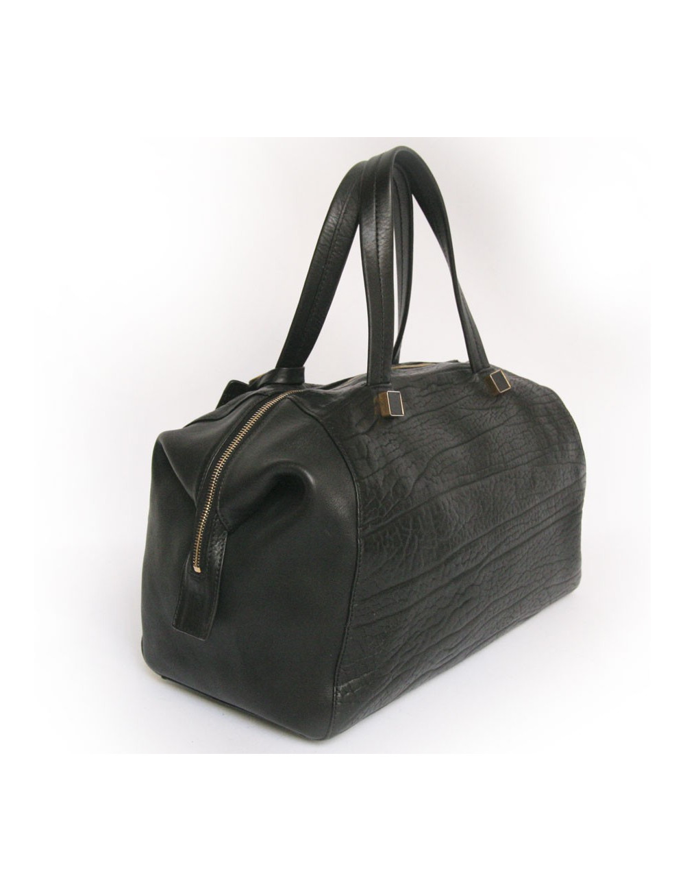 Sac Bowling  CÉLINE en cuir noir
