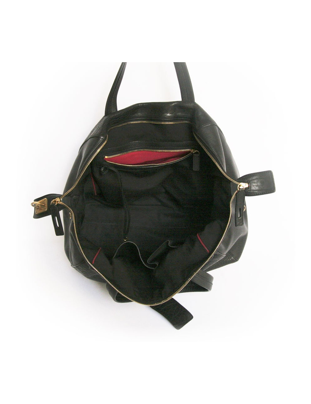 Sac Bowling  CÉLINE en cuir noir