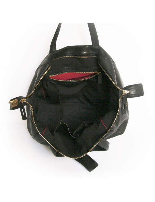 Sac Bowling  CÉLINE en cuir noir