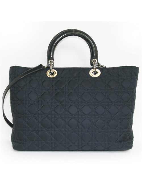 Sac Lady Dior de  DIOR en tissu bleur marine