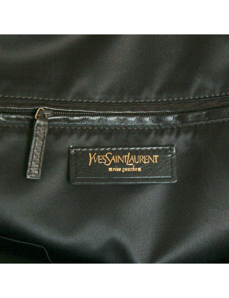 Sac Muse CÉLINE cuir marron façon croco 