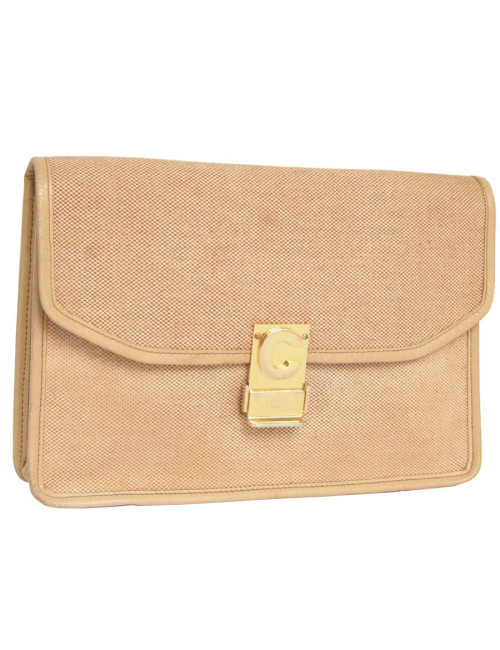 Pochette CELIINE en toile beige vintage