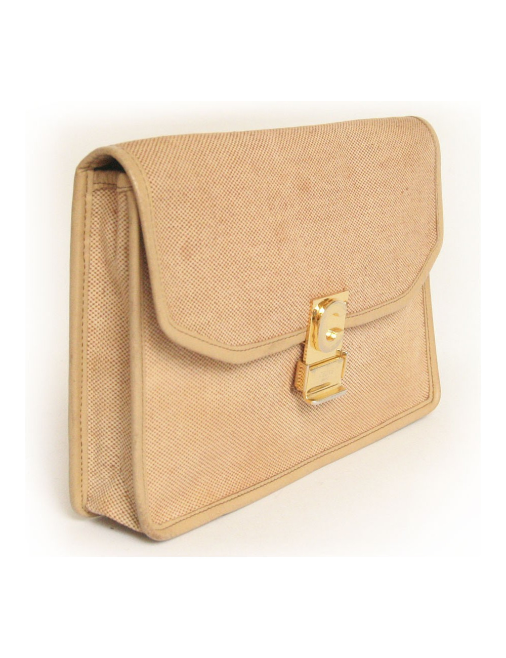 Pochette CELIINE en toile beige vintage