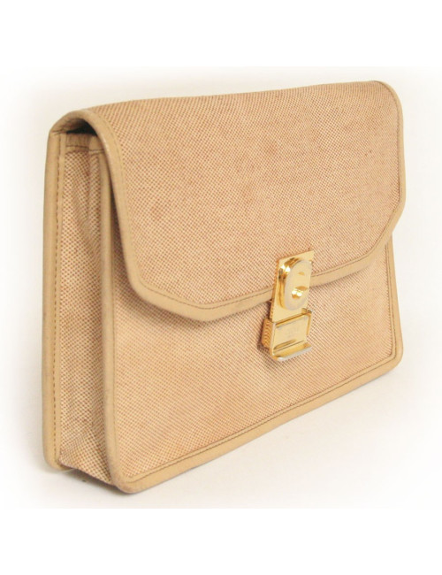 Pochette CELIINE en toile beige vintage