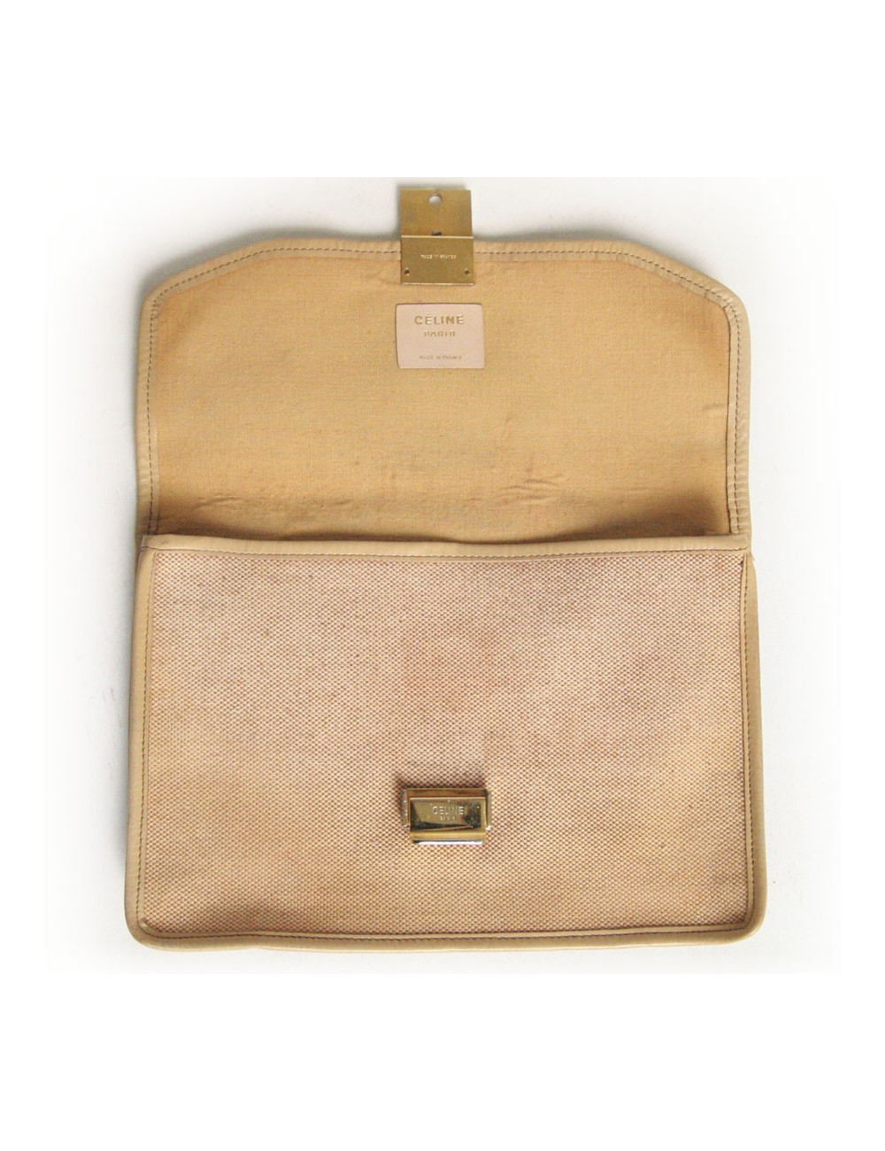 Pochette CELIINE en toile beige vintage