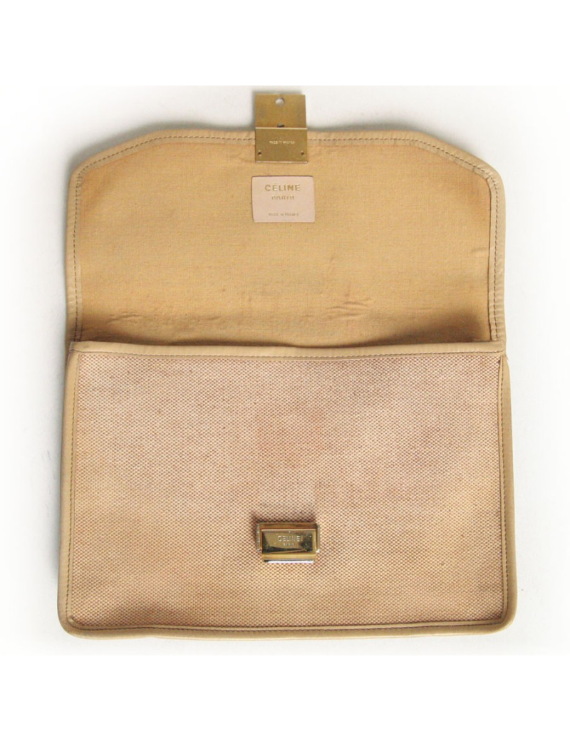 Pochette CELIINE en toile beige vintage