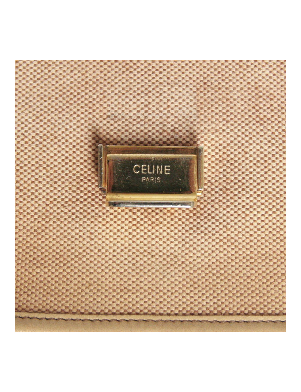 Pochette CELIINE en toile beige vintage